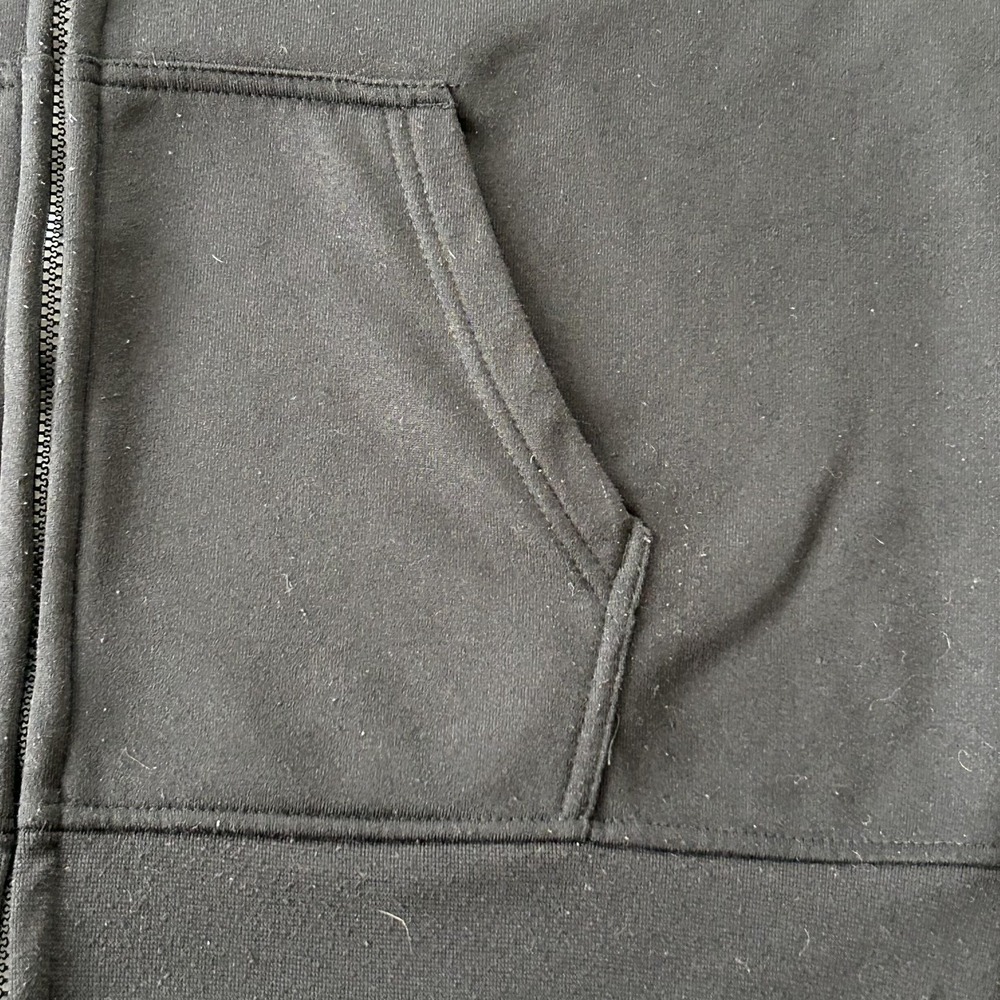 Ecko Unltd Hoodie Mens Large Black Gray Rhino Logo Full Zip Sweatshirt Fleece - Picture 3 of 9